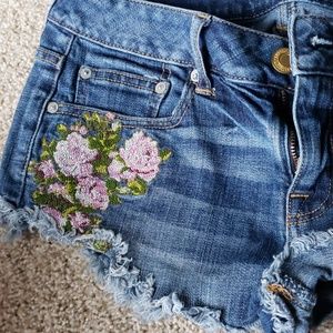 American Eagle Outfitters Floral Embroidered Short